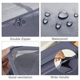 Garvee Set de 9 Organizadores de Equipaje Cubos de Viaje Plegables con Vaso de Lavado para Ropa y Zapatos Negro y Gris