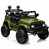 Garvee Coche Eléctrico Infantil SUV Todoterreno de 12V 4.5AH con Control Remoto Estándar EU Verde Militar