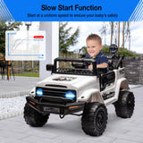 Garvee Coche Eléctrico Infantil SUV Todoterreno de 12V 4.5AH con Control Remoto Estándar EU Caqui