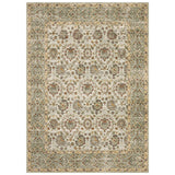 Garvee Alfombra Boho Floral Vintage Lavable Antideslizante Suave Imitación Cachemira Pelo Corto para Sala o Comedor 200x290cm Verde Claro