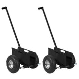 Garvee Carro Panel Dolly Industrial de Acero al Carbono Capacidad 181kg Ruedas Macizas Negro