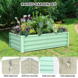 Garvee Set de 2 Maceteros Elevados Redondos de Acero Galvanizado para Jardín Cultivo de Flores y Verduras 60x60x30cm Gris Oscuro