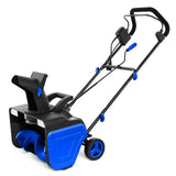 Garvee Soplador de Nieve Eléctrico de ABS y Metal de 51cm Conducto Ajustable y Luz LED para Exteriores Negro y Azul