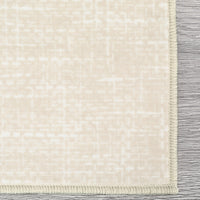 Garvee Alfombra Lavable de Poliéster Base TPR Diseño Moderno Antideslizante 200x290 cm Beige para Salón Dormitorio y Oficina
