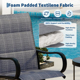 Garvee Sillas de Comedor Giratorias para Patio Transpirables de Secado Rapido con Cojin Seis Unidades, Azul