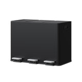 Garvee Contenedor de Residuos Triple con Cierre Suave y Cubos Extraíbles para Separación Doméstica 45L Negro - Negro
