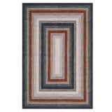 Garvee Alfombra Trenzada Lavable y Antideslizante Estilo Bohemio Vintage Resistente a Manchas para Entrada o Cocina 120x170cm Azul