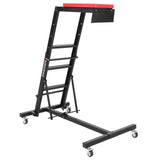 Garvee Creeper Automotriz Topside Plegable de Acero Cojín Rojo y Base en I Negra para Taller Mecánico