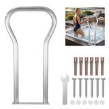 Garvee Pasamanos de Aluminio para Piscina y Spas Montaje Fácil y Seguridad Superior Forma Especial 95x50cm - Forma especial