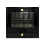 Garvee Panera Esquinera de Tablero de Partículas para Encimera de Cocina Organizador de Alimentos 48x34x21cm Negro