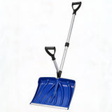 Garvee Pala Quitanieves Resistente en Aluminio con Mango Ergonomico Telescopico Ideal para Jardin, Azul y Plateado