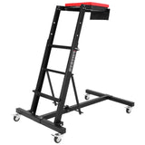 Garvee Creeper Automotriz Topside Plegable de Acero con Cojín Base en Forma de I 111x86cm Rojo y Negro