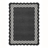 Garvee Tapete Lavable Antideslizante de Poliéster Suave Tipo Lana Hipoalergénico 160x230cm Negro - Negro