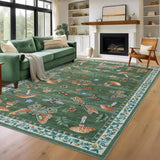 Garvee Alfombra Gruesa de Pelo Corto Lavable a Maquina Plegable Antideslizante y Muy Suave, 200x290 cm Verde