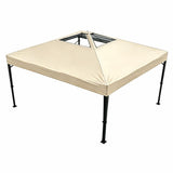 Garvee Carpa Plegable Comercial de 3x3m con Tragaluz Estructura Metálica Resistente sin Cortinas Laterales para Exterior Beige