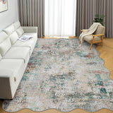 Garvee Alfombra Abstracta de Poliester Lavable a Maquina Plegable Fina y Antideslizante, 160x230 cm Multicolor