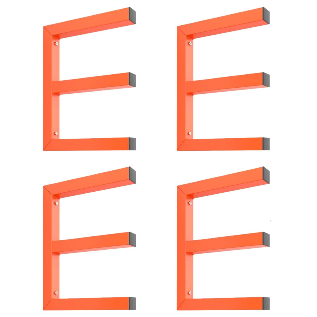 Garvee Estante Organizador para Madera de 3 Niveles Montaje en Pared Acero Resistente Capacidad 544 kg para Taller Garaje y Exterior Naranja y Negro