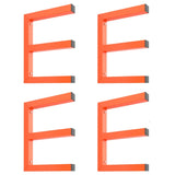 Garvee Estante Organizador para Madera de 3 Niveles Montaje en Pared Acero Resistente Capacidad 544 kg para Taller Garaje y Exterior Naranja y Negro - Naranja