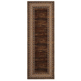 Garvee Alfombra Lavable de Poliéster con Base TPR Diseño Moderno para Salón o Dormitorio 160x230cm Marrón Rojizo