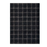 Garvee Alfombra Geometrica a Cuadros de Poliester Lavable a Maquina Plegable y Antideslizante, 120x170 cm Negro