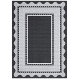 Garvee Alfombra Lavable de Poliéster con Base TPR Diseño Moderno Antideslizante para Salón o Dormitorio 120x170cm Gris Oscuro