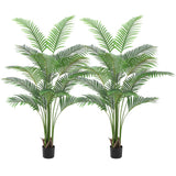 Garvee Set de 2 Palmeras Artificiales de 180cm con 9 Hojas Desmontables y Realistas para Interior y Exterior