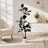Garvee Árbol Artificial de Caucho de PE de 182cm con Maceta Planta Decorativa Realista para Oficina o Sala