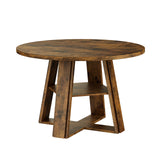 Garvee Mesa de Comedor Redonda de MDF para 2 a 4 Personas Color Vintage