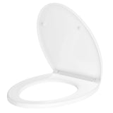 Garvee Asiento de Inodoro Antibacteriano de Doble Capa PP con Cierre Suave para Baño Moderno Blanco