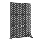 Garvee Panel Metálico de Privacidad para Jardín y Patio Estilo Ladrillo de Acero Galvanizado Resistente a la Intemperie 119x183cm Negro