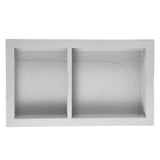 Garvee Nicho de Ducha Doble Empotrado de Pared Impermeable Organizador de Baño 38x53cm Gris