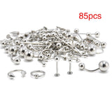 Garvee Set Completo de 85 Piezas de Joyería Corporal Femenina de Acero Inoxidable Quirúrgico Multipropósito
