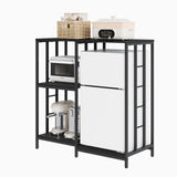 Garvee Estanteria de Cocina Multifuncional en Metal y Madera Resistente Soporta 118 kg Sin Taladrar, 103 cm Negro
