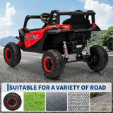 Garvee Coche Eléctrico Infantil UTV 12V con Batería y Mando a Distancia para Niños Rojo