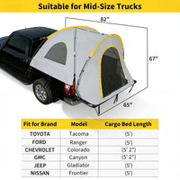 Garvee Tienda de Campaña para Camioneta Talla S con Toldo Impermeable Oxford 210D para Camping y Viajes