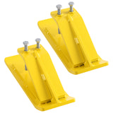 Garvee Protectores de Borde de Cucharon en Acero Resistente para Cargador y Minicargador Dos Unidades, Amarillo