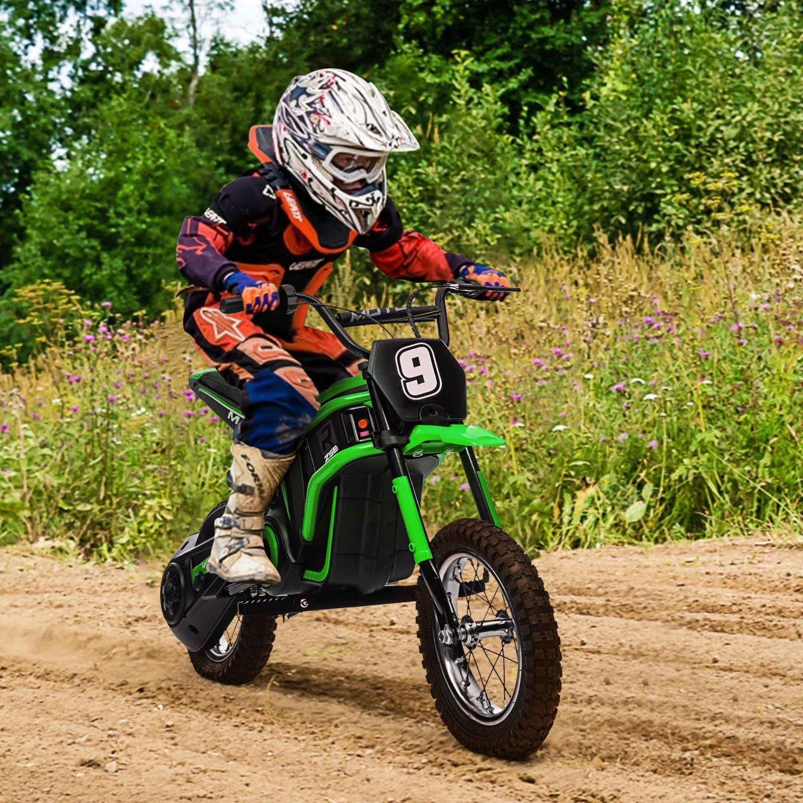 Garvee Moto Eléctrica Infantil de Cross 24V 250W Verde
