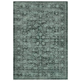 Garvee Alfombra Lavable de Poliéster Efecto Cachemira Diseño Floral Oriental para Salón 160x230cm Verde Oscuro