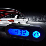 Garvee Reloj Digital 2 en 1 para Coche con Termómetro Pantalla LCD Amplia con Luz Nocturna
