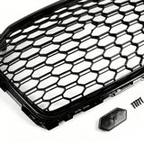 Garvee Rejilla Delantera Tipo Panal de ABS Resistente Marco Single Frame sin Logo Negro Brillante