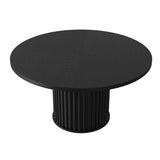 Garvee Mesa de Comedor Redonda de MDF y PB de 120cm Estilo Industrial para 4 a 6 Personas Negro