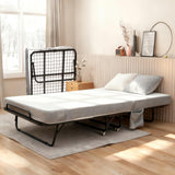 Garvee Cama Plegable de Acero con Colchón de Espuma Viscoelástica de 15cm para Adultos e Invitados 190x96cm