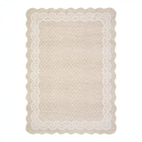 Garvee Alfombra Moderna de Poliéster Lavable y Antideslizante Pelo Corto Hipoalergénico Diseño Nube Brocado 120x170cm Blanco Hueso