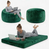 Garvee Sofá Puf de Espuma Viscoelástica con Funda Lavable para Descanso en Sala de Estar Verde - Verde
