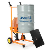 Garvee Apilador Elevador Hidraulico Manual en Acero con Plataforma Elevacion, 91 cm Naranja