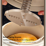 Garvee Máquina Trituradora de Hielo Manual de Plástico con Manivela y Cuchilla Inoxidable para Hogar Blanco