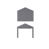 Garvee Lona de Repuesto para Puerta de Garaje Portátil 3x6 m Tejido PE 160G Antidesgarro Cremallera Enrollable Fijación Rápida con Cuerda Elástica Solo Tejido Gris Sin Estructura - Gris