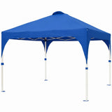 Garvee Carpa Plegable Comercial de 3x3m Tela Oxford 150D Ventanas de Iglesia Cierre Central sin Paredes Laterales Azul