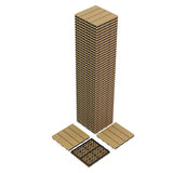 Garvee Set de 48 Baldosas Interconectables de HDPE y Madera Reciclada de 30 x 30 cm, Antideslizantes, Instalación sin Herramientas, para Patio y Balcón, Teca - Teca