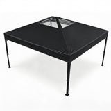 Garvee Carpa Plegable Comercial de 3x3m con Ventilación Superior Tubos de Acero sin Cortinas Negro